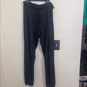 Victoria's Secret PINK Black Glitter Lounge Pants